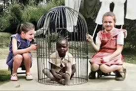 百年前的人类动物园，美国把非白人当猴子展览，到1958年才关门图片