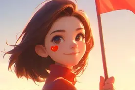 治愈系列头像：五星红旗迎风飘扬，我们永远热爱这片土地。图片