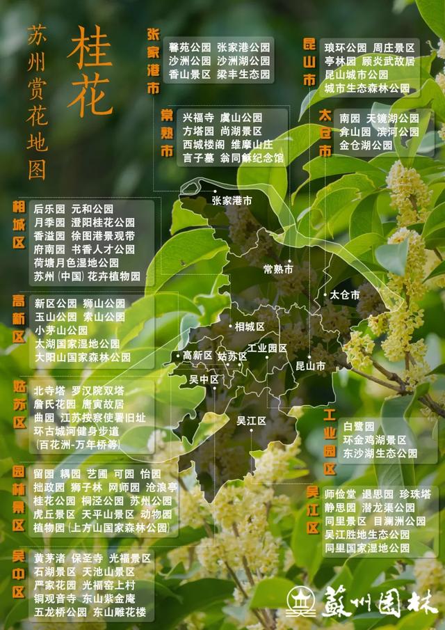 桂香满城！苏州桂花赏花地图来了！