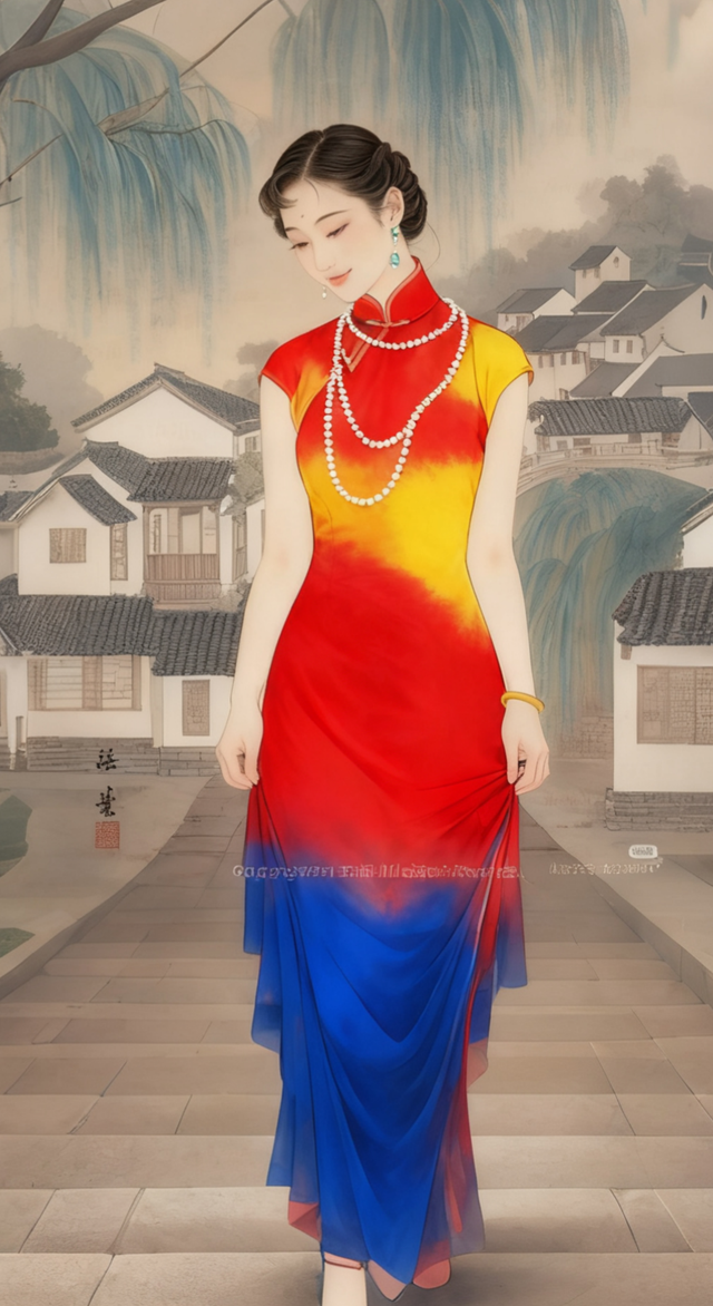 芳姿傲骨真绝色，小家碧玉也温柔。美丽的旗袍小姐姐。