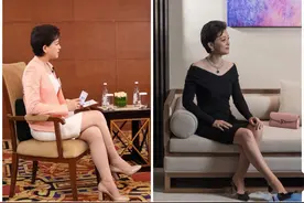 美艳主持人的丝袜造型：李湘腿粗撑破丝袜，鲁豫腿细如同竹竿图片