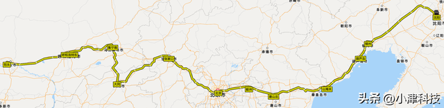 辽宁沈阳开往包头的快速列车，途经山海关、北京，全程1542公里