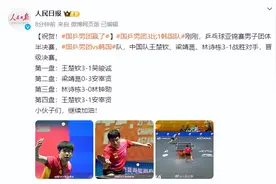 赢了！国乒男团击败韩国进决赛图片