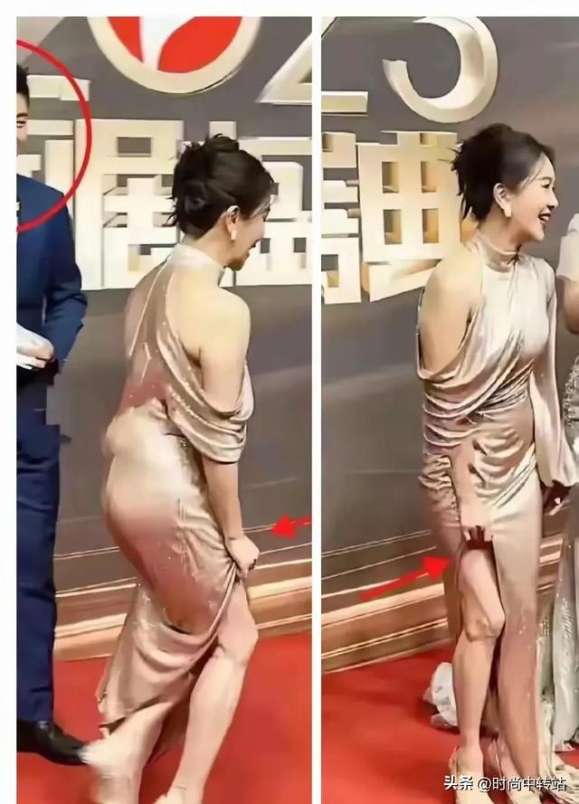 48岁左小青，非得这样吗，这腿真的一言难尽，太瘦了真不好看