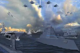 美菲联合夺岛激战正酣，055舰率队挺进南海，美面前“猛烈开火”图片