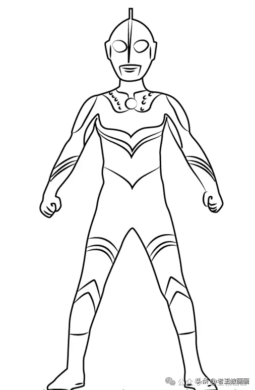 孩子们的最爱，奥特曼线稿资料，临摹涂色