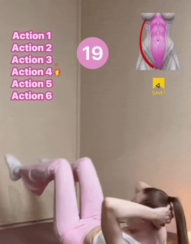 瘦肚子，别整那些花里胡哨的动作，这6个动作坚持练就够了！