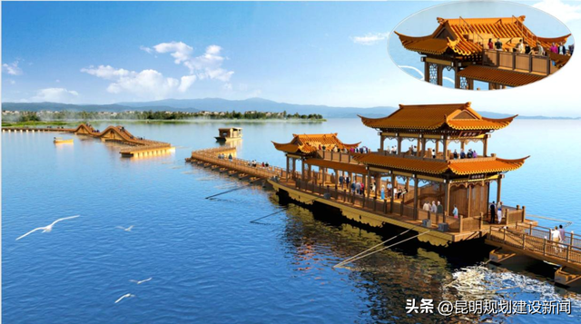 滇池草海第三座浮桥预计9月下旬建成！
