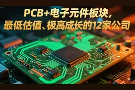 PCB+电子元件板块，最低估值、极高成长的12家公司（附主力流向）图片