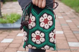 探秘拼片包的时尚魔法袋，六角花拼片包教程，色彩缤纷魅力四射图片