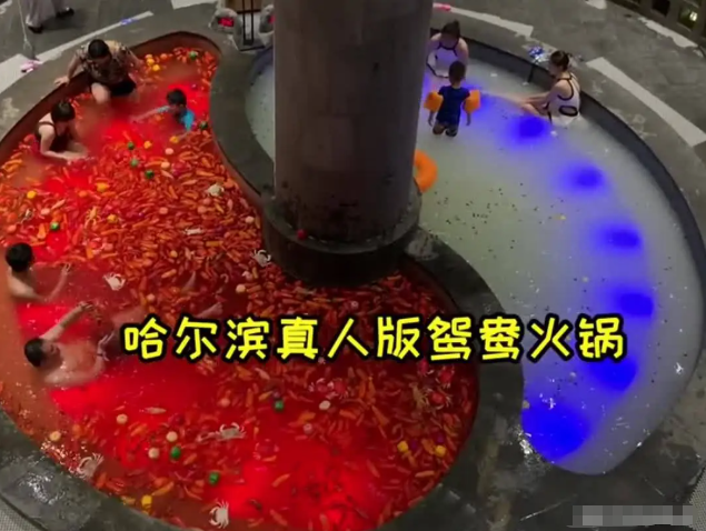 哈尔滨现“鸳鸯火锅浴”！泡澡如涮菜，日耗食材70公斤？