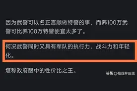 有了特警为啥还要武警呢，为啥不取消武警网友的回答扎心又现实图片