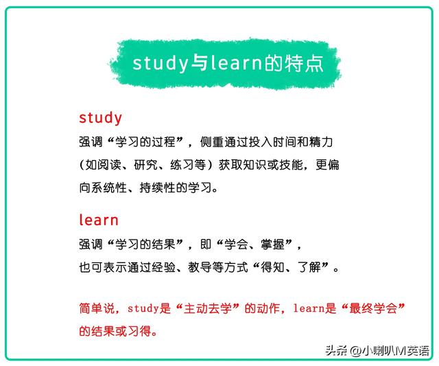 30秒学会study和learn的用法，再也不怕做英语选择题！