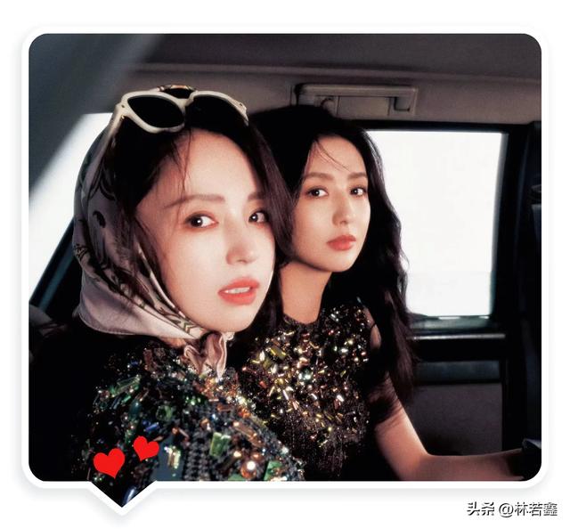 佟丽娅为董璇庆生,晒与董璇张维伊合影,张维伊穿着皮衣帅气十足