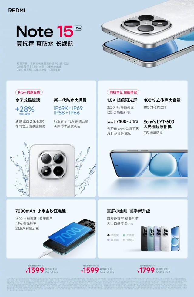 999元起就是个笑话！REDMI Note 15系列手机是否值得买？
