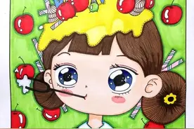 范画课例—不同风格的可爱卡通女生绘画➕其他绘画，每一张都好看图片