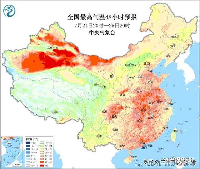 本轮强降雨中心已定，明日7月25号天气预报，暴雨大暴雨分布如下