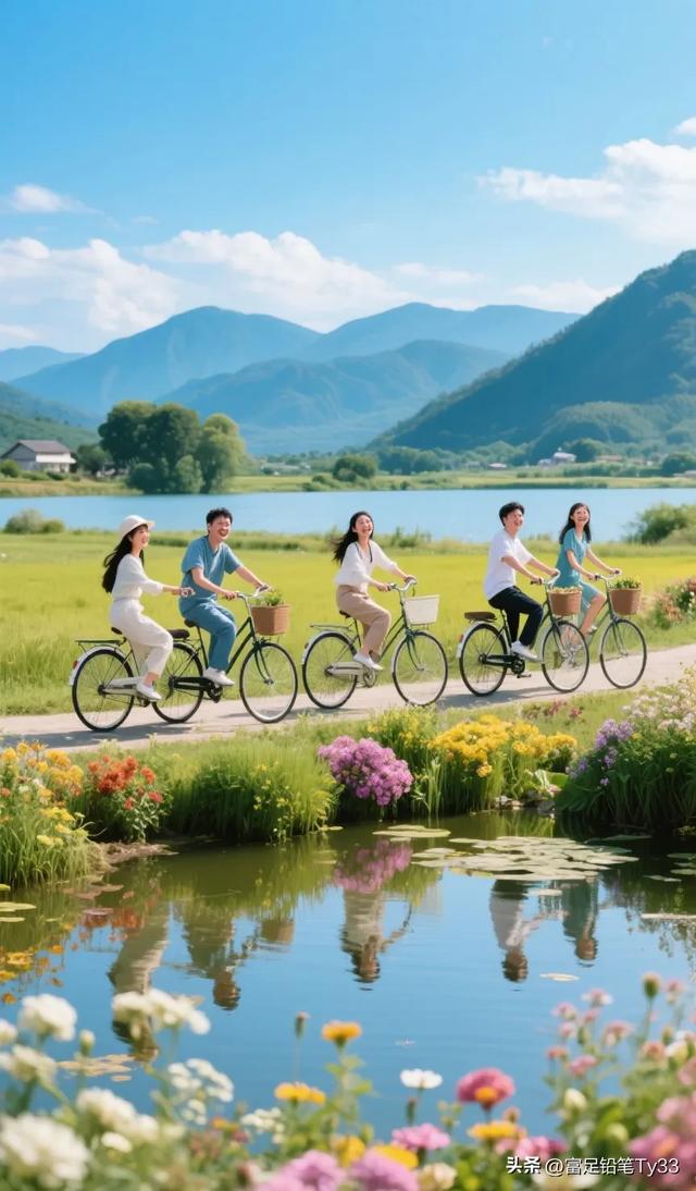 #夏日骑行# 与朋友一起，在花海中畅骑，感受大自然的美好！