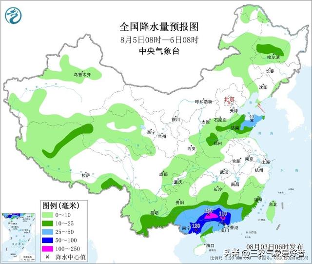 本轮强降雨中心已定，明日8月4号天气预报，暴雨大暴雨分布如下!