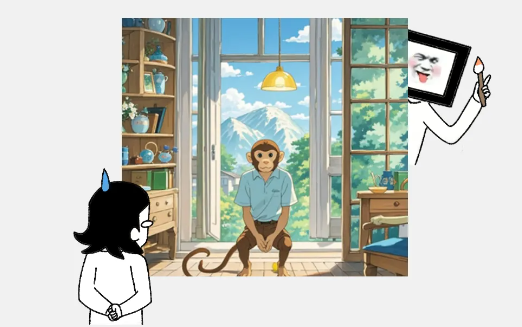 为什么AI画不出“没有猴子的房间”？