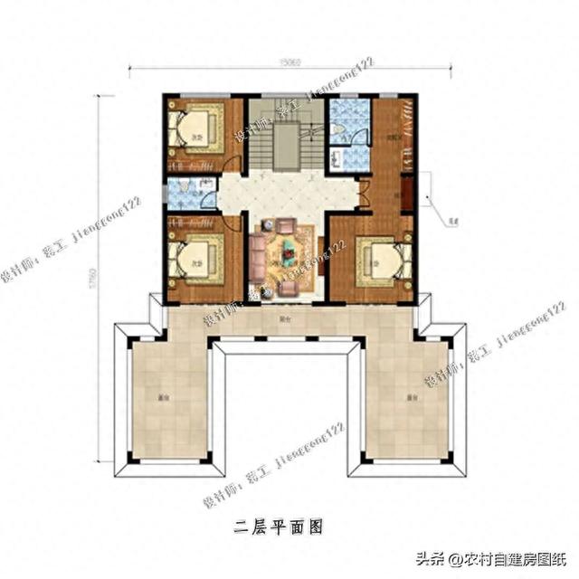 4款二层农村别墅，中式三合院设计，40万就够建一栋