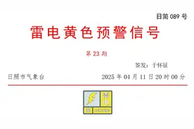 短时强降水！局地小冰雹！日照发布雷电预警信号图片
