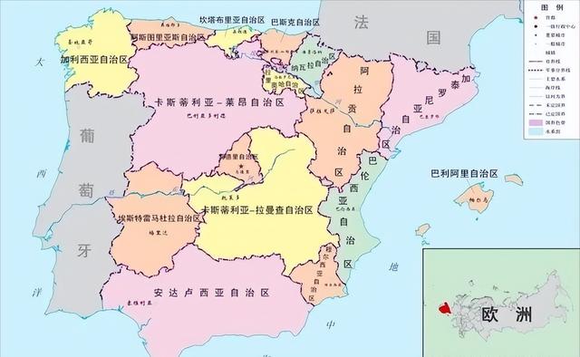 散装的西班牙，全国都是自治区，随时可能会分裂