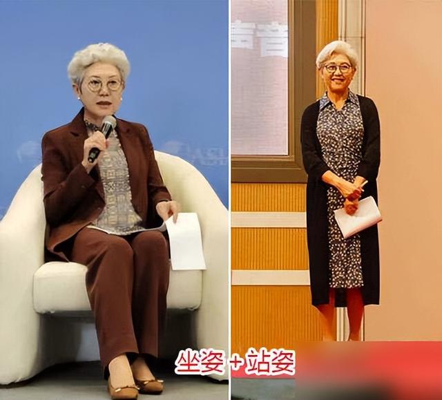 等我老了也要像傅莹这样打扮：白发不染、首饰不戴金，到老都优雅