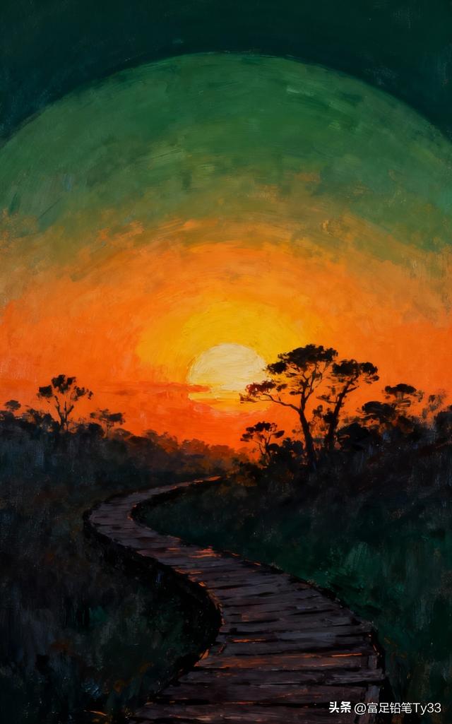 🌅夕阳西下，漫步在茶园小径，感受大自然的宁静与美好！