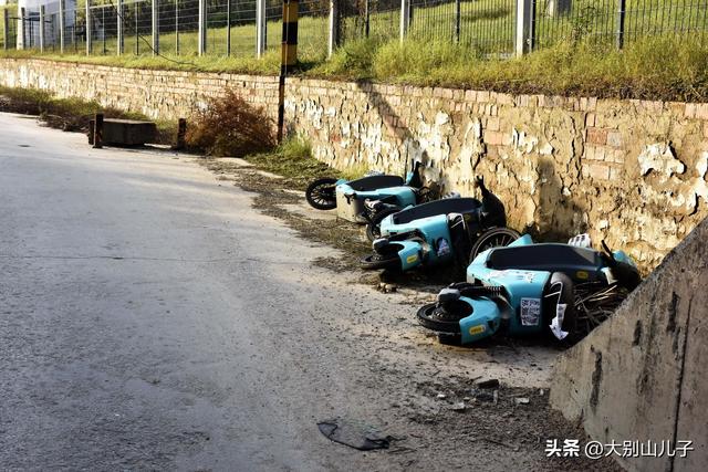 郑州：高铁公园这些共享电动车谁扔的