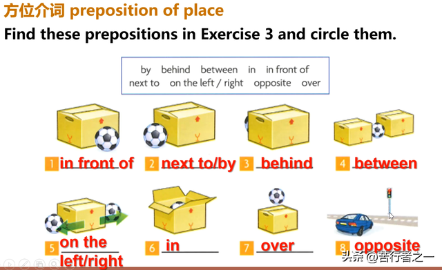 英语语法——方位介词(behind/over/between/among/opposite等)