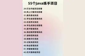 练完55个JAVA实战项目离开新手村！附源码 ＋文档拿走不谢！图片