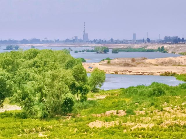 泰汶新貌｜山东泰安肥城市：大汶河砖舍拦河坝风光
