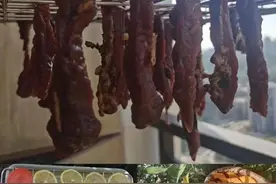 重庆沙坪坝连续6天气温超40℃：牛肉晒得嘎嘣脆图片