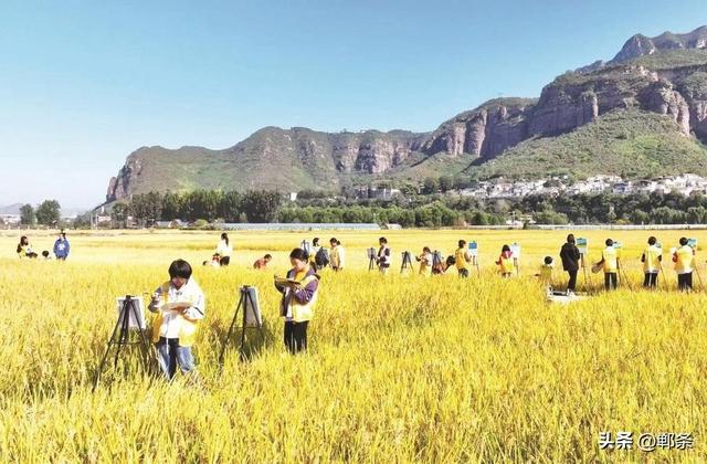 美在邯郸丨哪吒带您游涉县——东山大地景观稻田画迎来最佳观赏期
