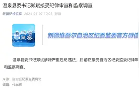 新疆温泉县委书记郑斌接受审查调查图片