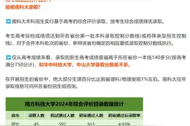 高考成绩达到什么水平 能被南科大录取?图片