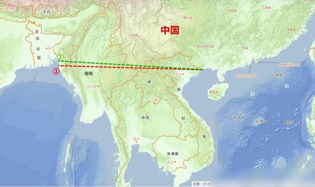 中国有领土延伸到中南半岛，面积10000多平方公里