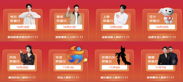 京东11.11惊喜不间断 八大惊喜日轮番来袭 携手明星大咖送福利