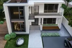 10×11米现代三层乡村别墅！二层半自建房这样设计美翻天！图片