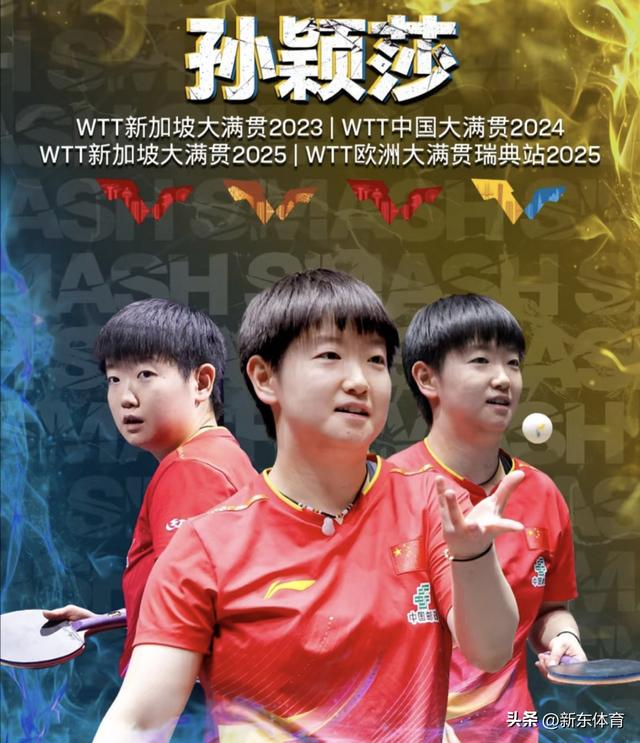 WTT女单最新排名：孙颖莎霸榜第1，王曼昱第2 ，第9让人没想到!