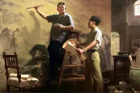 第十四届全国美展金奖作品吕鹏油画《山河颂》创作手稿及作品雅赏图片