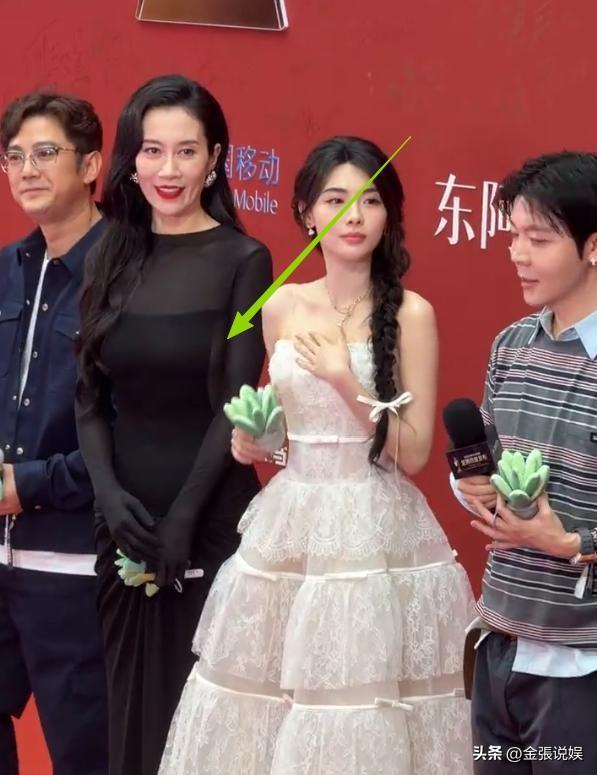 海南红毯好俗，毛晓彤挤出副乳，张萌深V不怕走光，宋茜胸骨凸出