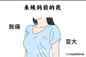 漫画：平时的我VS来姨妈前的我图片