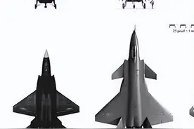 歼35战机有多大？与歼20放在一起比才明白，为何定位为中型战机图片