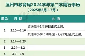 定了！温州中小学暑假时间图片