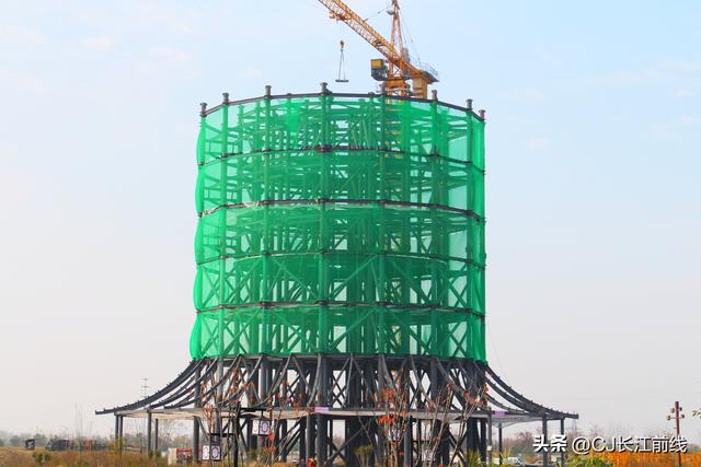 河南淮滨：一座地标文化—观景塔正拔地而起，高度99米