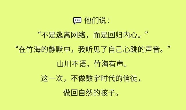 10000元奖金 | 逃离数字囚笼，在川西竹海开启30小时心灵回归计划 ！