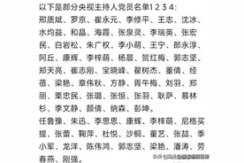 终于有人把“央视主持人 名单一览”整理出来了，保存起来看看图片