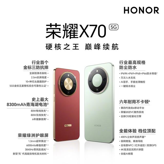 差价150元，荣耀X70和OPPO A5 Pro如何选，你需要知道这些差异